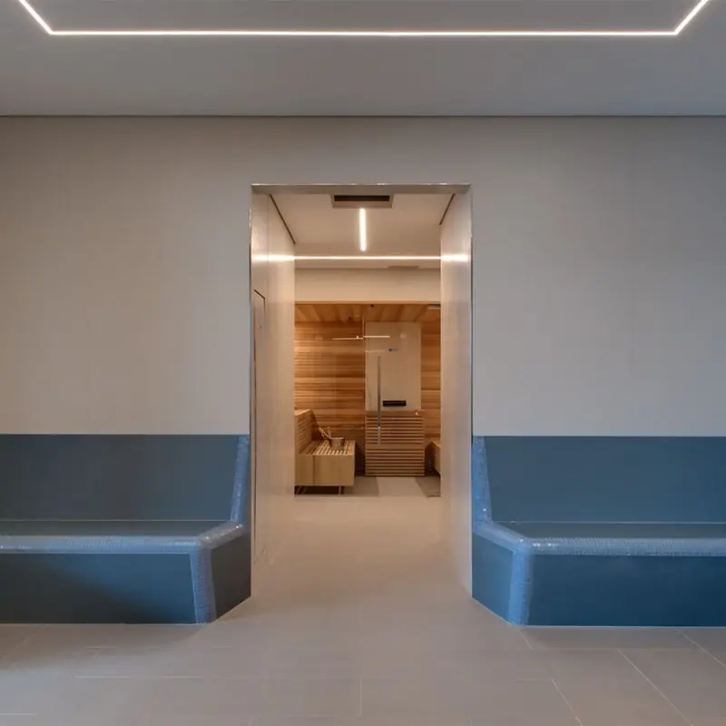 vista esterna sauna spa